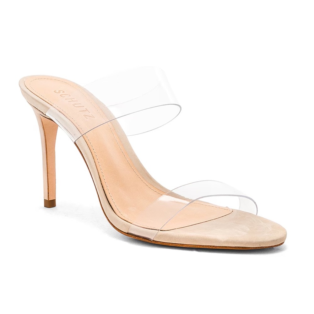 Schutz Ariella Chic Clear Strap Heels - Size 6.5